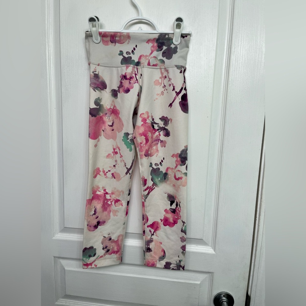 Lululemon Women’s Multicolor Floral Polyester Blend Capri Leggings Size 2